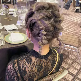 ミディアム ヘアアレンジ 似合わせカット/ ハイトーンchimiのヘアスタイル