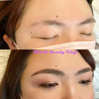 アイブロウ Mizuliネイル 眉毛メイクのサロンのネイルデザイン