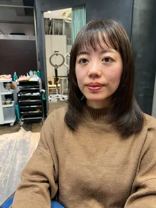 ミディアム ヘアアレンジ ROBBY所属・松井美樹/似合わせ ガーリー・韓国のヘアスタイル