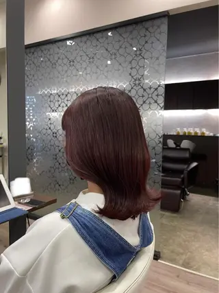 ミディアム カラー たなか りなのヘアスタイル