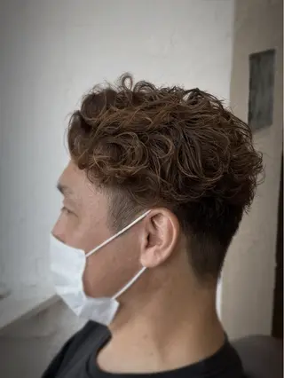 ショート パーマ メンズ スパイキー/ ピンパーマ/緑川雄也のヘアスタイル