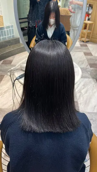 ミディアム 栄ハイトーン/ 透明感/中園薪のヘアスタイル