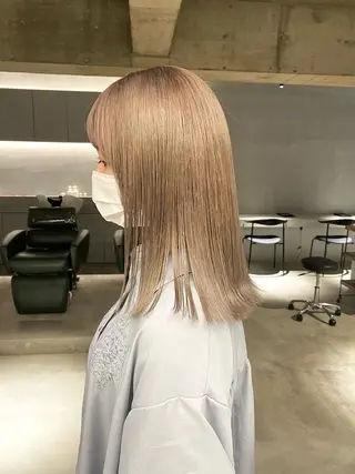 セミロング カラー 宮川 日菜子のヘアスタイル