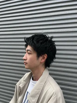 メンズ ベージュカラー⌇﻿ くびれヘア.𐙚心音のヘアスタイル