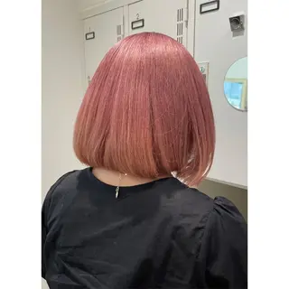 ミディアム カラー ピンクカラー🎀/ ミルクティー🍼花音のヘアスタイル