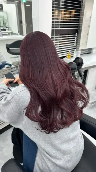 セミロング カラー ダブルカラー 韓国ヘアKYONのヘアスタイル