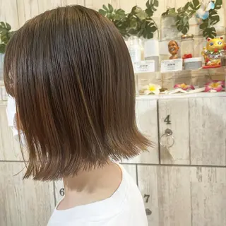 ショート カラー パーマ ヘアアレンジ メンズ キッズ ネイル マツエク・マツパ Saffyハリウッド トリートメント◎のヘアスタイル