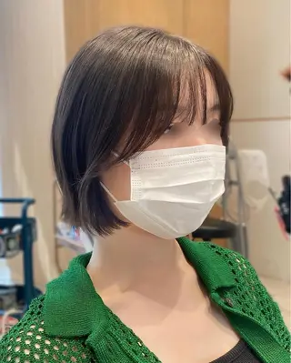 ショート カラー パーマ ヘアアレンジ 小野寺瑞希 /最小顔カットのヘアスタイル