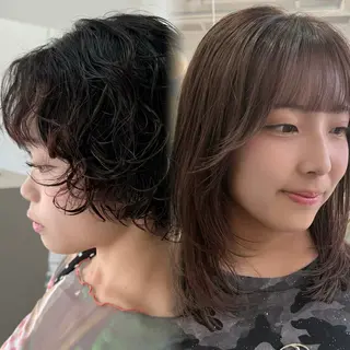 ミディアム KUTEN所属・岐阜パーマ/透明感 カラー/Genkiのヘアスタイル