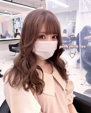 カラー RIKO👼🏻💓 韓国ガーリーのヘアスタイル