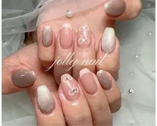 ネイル Jolly チップ長さだしのネイルデザイン