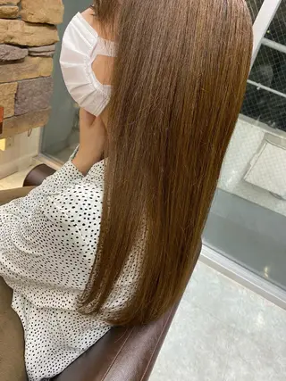 ロング カラー 後藤紗英/髪質改善 /オリーブベージュのヘアスタイル