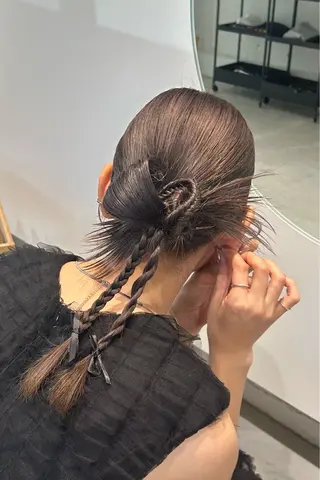 ヘアアレンジ 明瀬 咲良🩰 透明間カラーのヘアスタイル
