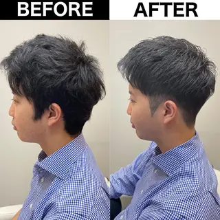 メンズ Soleria /ソレリア所属・メンズカットのプロ 田中慎一のヘアスタイル