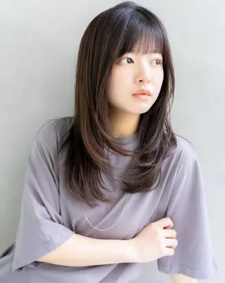 セミロング 久保田 涼のヘアスタイル