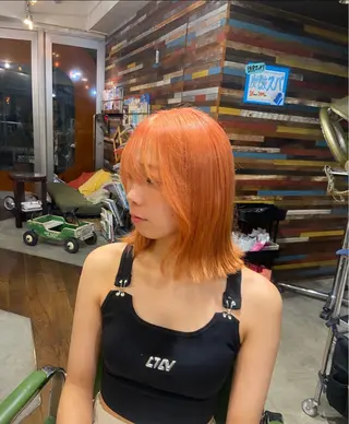 ショート カラー パーマ 🧃吉祥寺/ボブ レイヤー/カサイ🧃のヘアスタイル