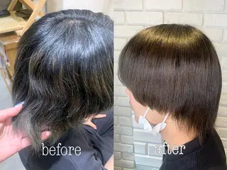 カラー パーマ メンズ 髪質改善/縮毛矯正 艶カラー/珠聡のヘアスタイル