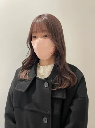 セミロング カラー ベージュ🤎透明感 カラー🤎anriのヘアスタイル