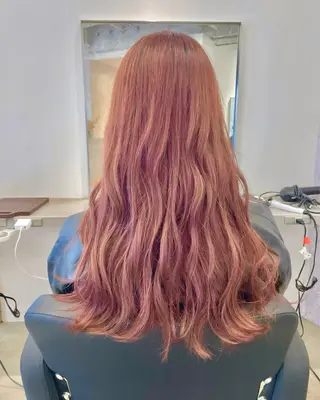 セミロング カラー パーマ&ブリーチ /飯牟田/GEAR.のヘアスタイル