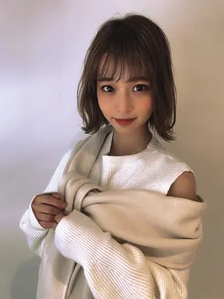 ミディアム カラー なりたいが叶う ながしまじゅんきのヘアスタイル