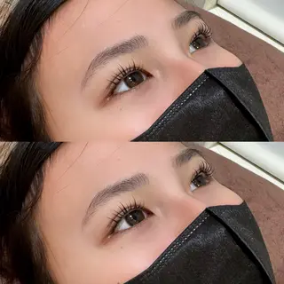 マツエク・マツパ 透明感カラー/顔周り カット/レイヤーにかのヘアスタイル