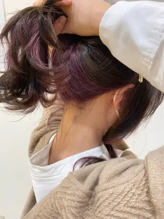ミディアム カラー 駅チカ【ali'i】 アリイ花崎友美☘のヘアスタイル