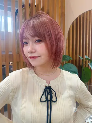 カラー 🫧髪質改善/Wカラ ー 暖色 🌸桜🌸のヘアスタイル