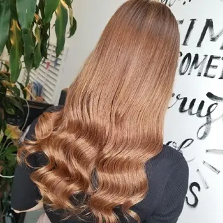 ロング カラー 植田 /エクステ /ブリーチ/髪質改善のヘアスタイル