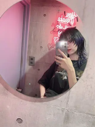 ミディアム ホワイト&レイヤーカ ットエクステ長畠俊輔のヘアスタイル