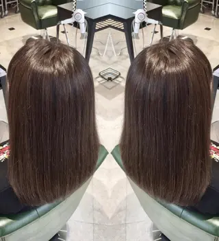 セミロング カラー パーマ ヘアアレンジ tocca所属・毎月通える価格♪ 杉本真基のヘアスタイル