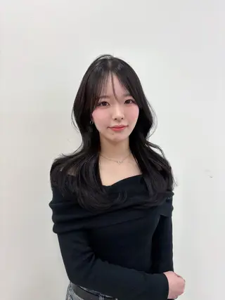 セミロング 表参道ハッシュカット レイヤー/リノンのヘアスタイル