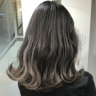 ミディアム R/🤎 パーマ&ブリーチ🔥のヘアスタイル