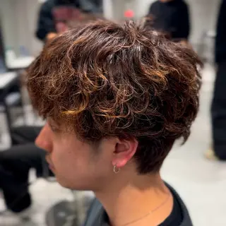 パーマ 曲がる縮毛/カルマパ ーマ/池袋/横村大全のヘアスタイル