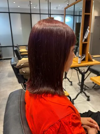 ミディアム 杉本 瑠菜のヘアスタイル