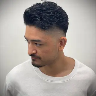ショート パーマ ヒロ銀座 BARBER SHOP KAWASAKI所属・木下 紗綾のヘアスタイル