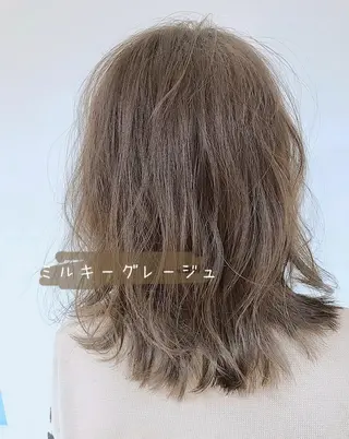 ミディアム カラー ヘアアレンジ パーマ×ウルフカット koya☆のヘアスタイル