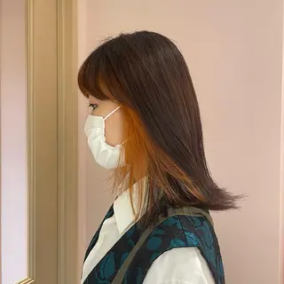 ミディアム マホ/日吉/髪質改善 /レイヤー/ガーリーのヘアスタイル