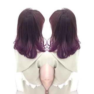 ミディアム カラー 髪質改善特化サロン ICONIQ天神店のヘアスタイル