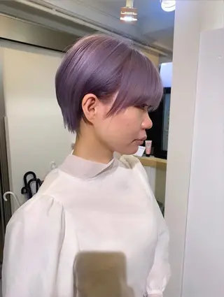 ショート レイヤー×縮毛矯正 深見 拓のヘアスタイル