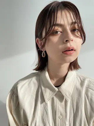 ミディアム カラー パーマ 💖美髪改善💖 辻未侑のヘアスタイル