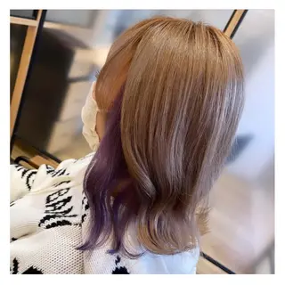ミディアム カラー ❁⃘ ち だ り さ ❁⃘のヘアスタイル