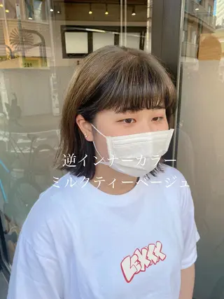 ショート ハイトーン/カラー/ 用賀/稲若健太郎のヘアスタイル