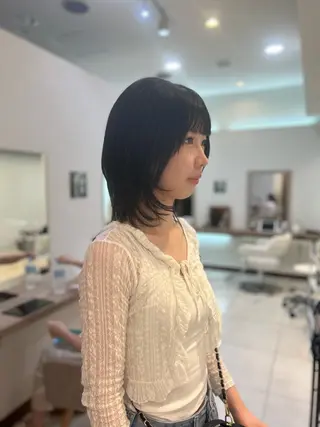 ミディアム カラー 似合わせカラー/艶 髪質改善/ヨシザキのヘアスタイル