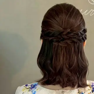 ミディアム ヘアアレンジ ヘアメイク専門サロンFelice所属・褒められヘアメイク ‎🤍みおのヘアスタイル