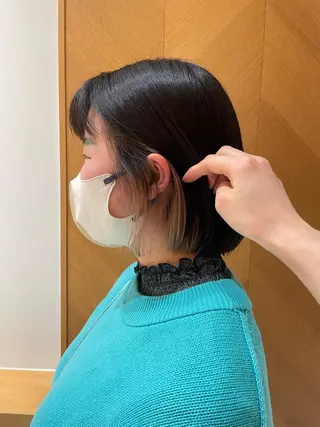 ショート ボブパーマ 井山咲良のヘアスタイル