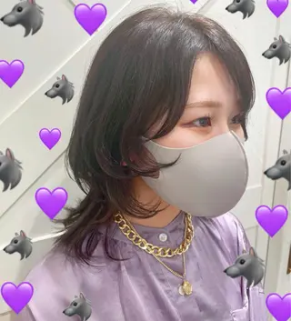ミディアム カラー 🌺ウルフカット職人 新垣渚🐺のヘアスタイル