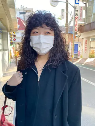 ミディアム カラー パーマ ヘアアレンジ メンズ キッズ ネイル マツエク・マツパ アイブロウ 🧼柴田 健太郎🧼のヘアスタイル