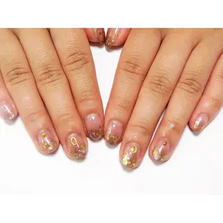 ネイル 痛ネイル/ワンホン/ フィルイン/長さだしのネイルデザイン