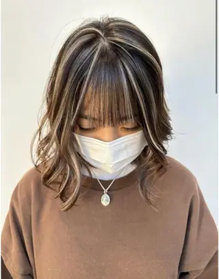 ミディアム カラー 髪質改善/ブリーチ 特化🧡‬‪田中颯士のヘアスタイル