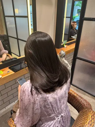 セミロング カラー 暖色カラー🤎Red Neo meiのヘアスタイル